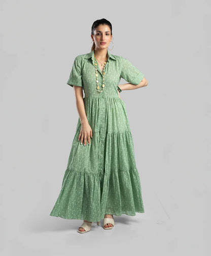 Light green maxi dress