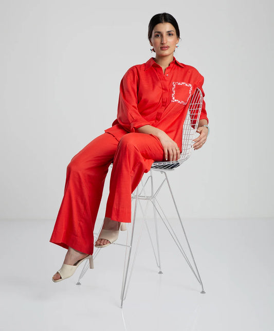 Vermilion co ord set